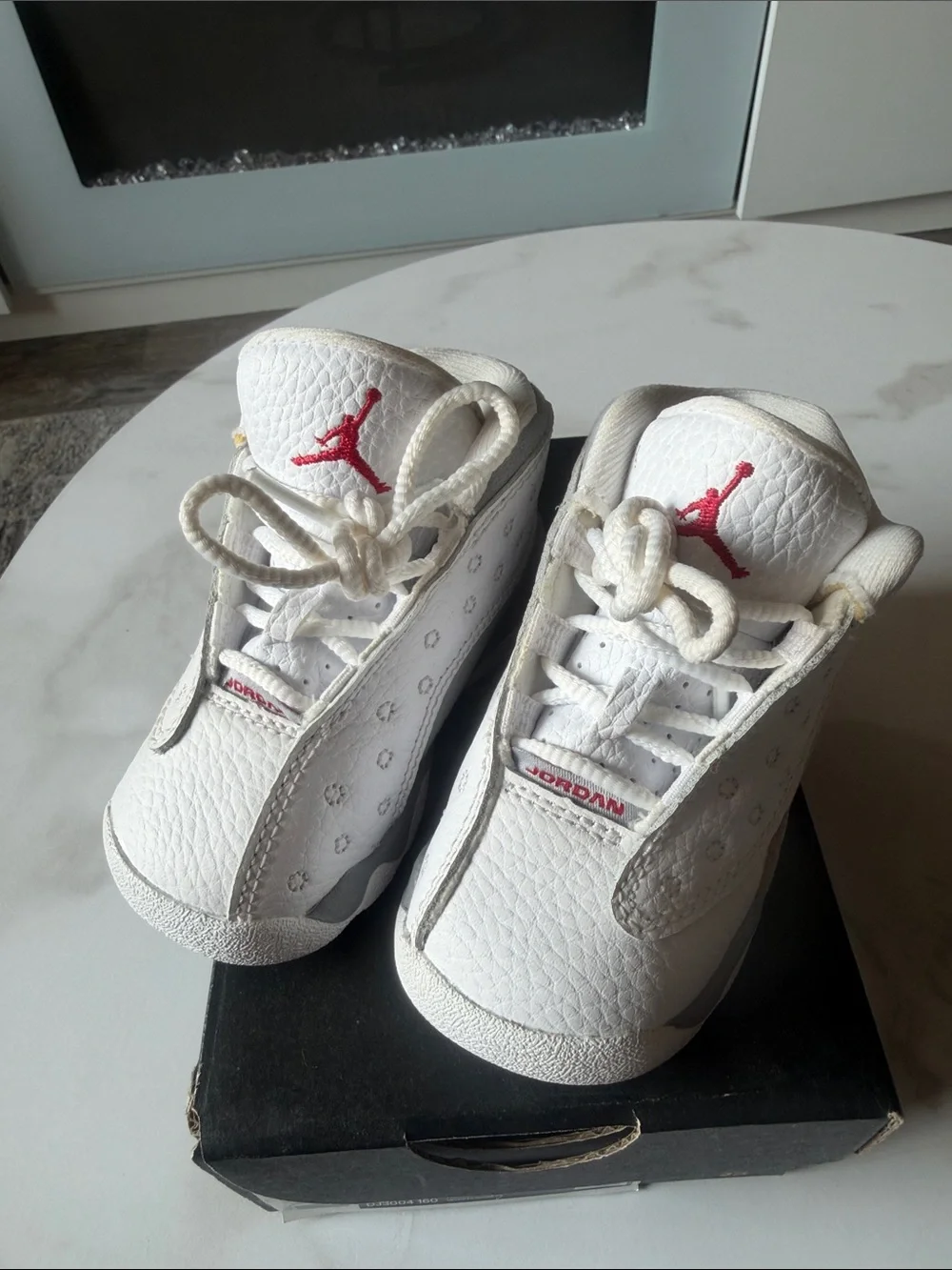 Jordan White & Red Toddler Sneakers - Iconic Jumpman Design